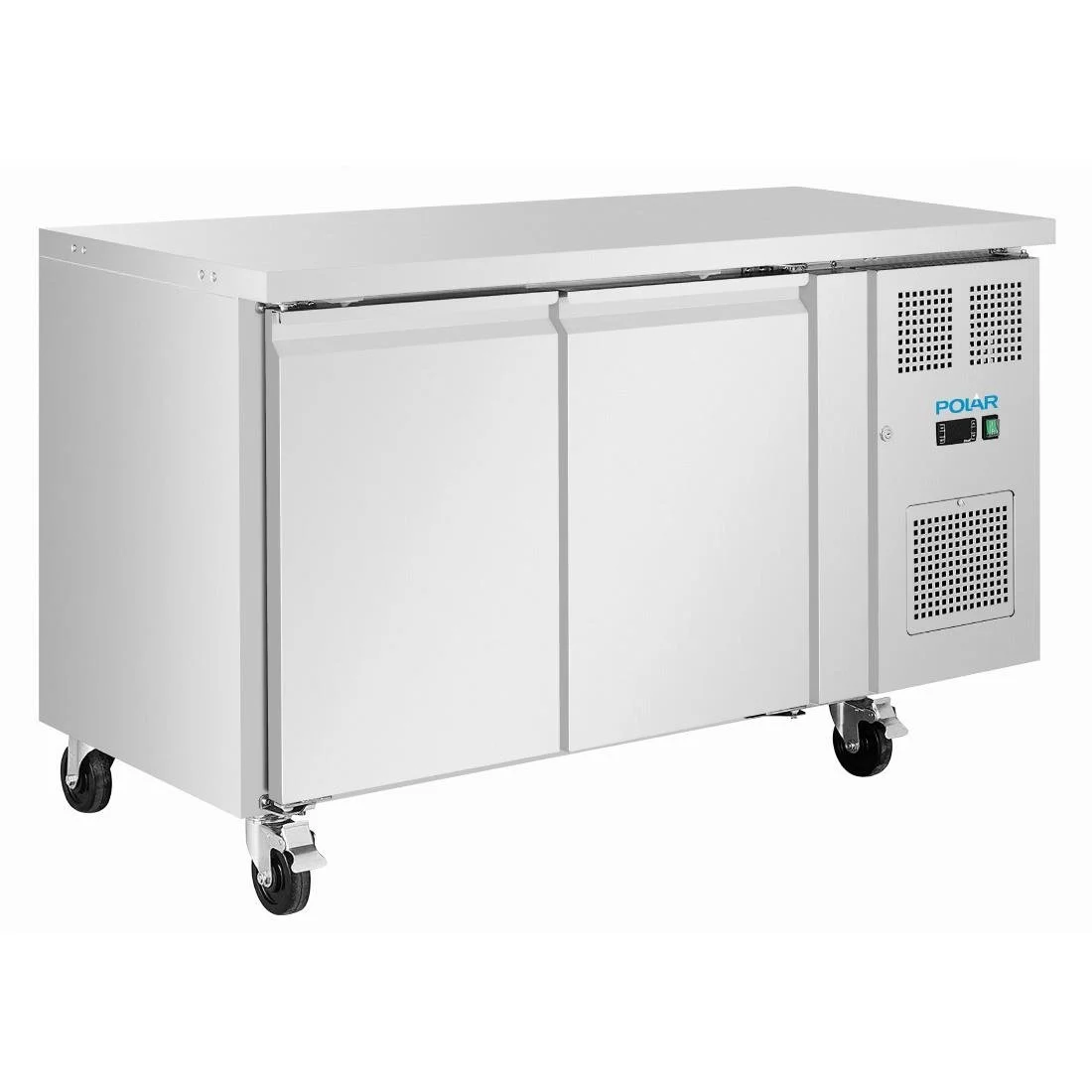 Polar U-Series Double Door Slimline Counter Fridge - Image 1