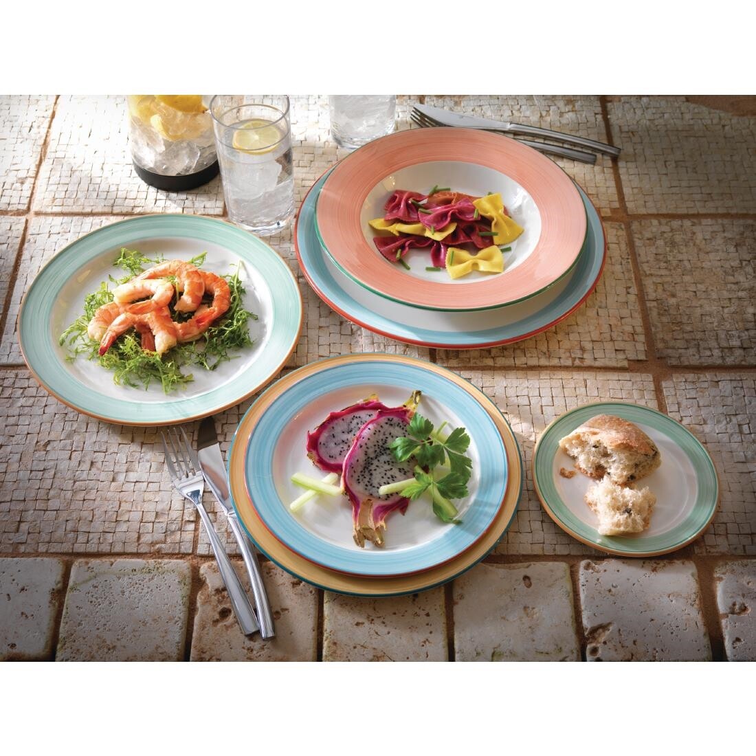 Steelite Rio Green Slimline Plates 157mm