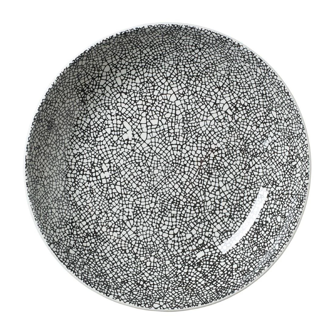 Steelite Ink Crackle Black Coupe Bowls 205mm (12 Pack) - Image 1
