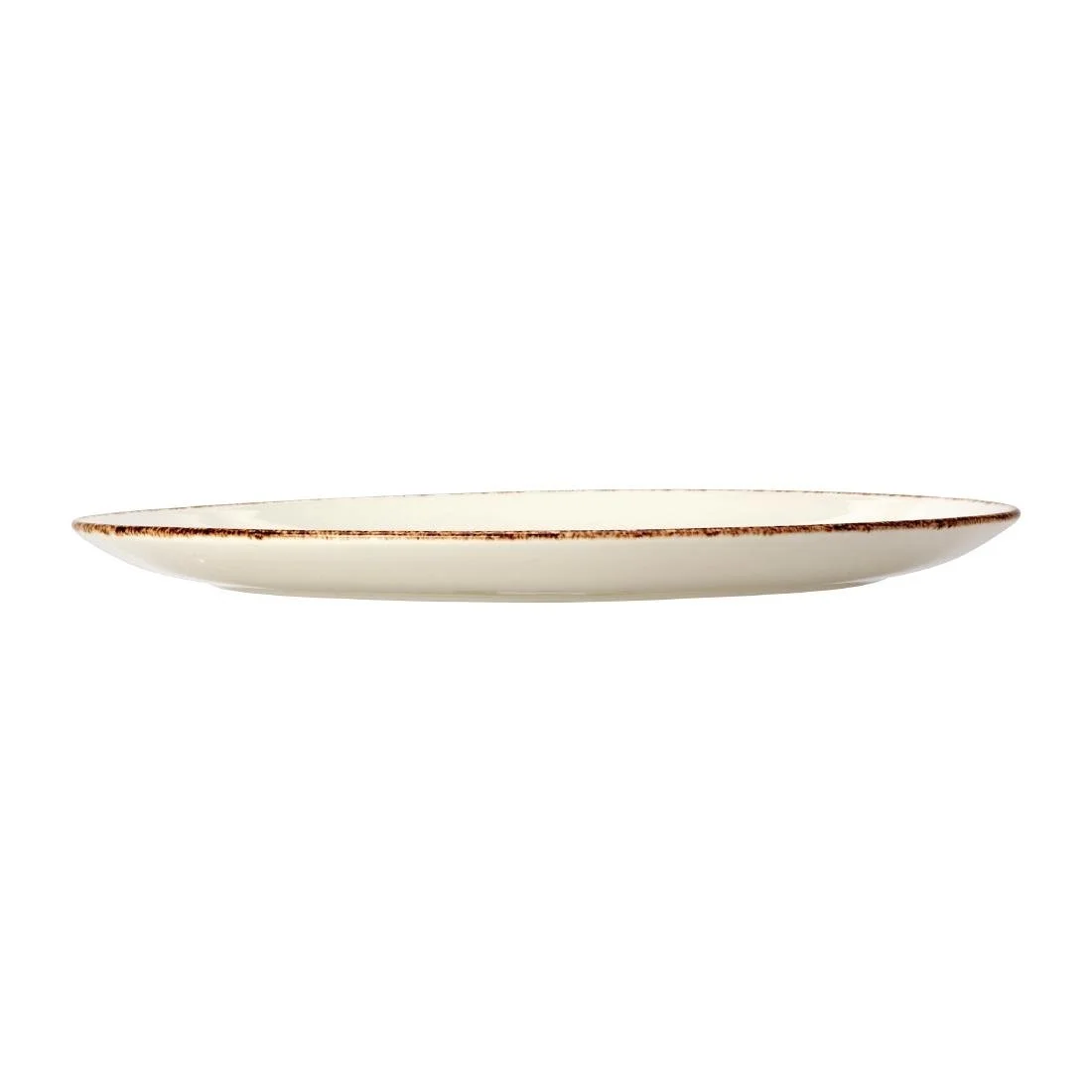 Steelite Brown Dapple Oval Coupe Plates 305mm (12 Pack) - Image 3