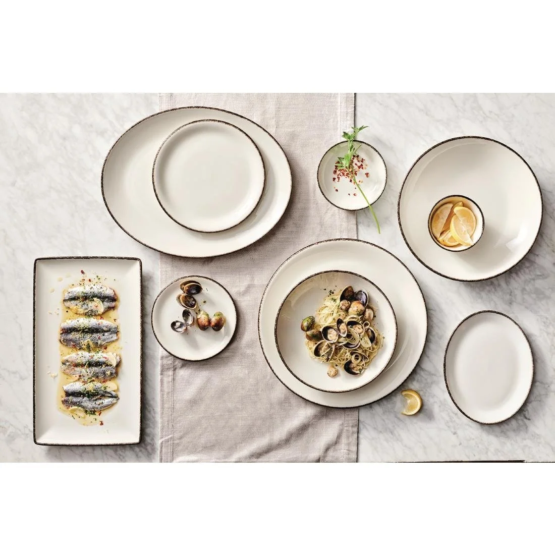 Steelite Charcoal Dapple Coupe Plates 300mm (12 Pack) - Image 2