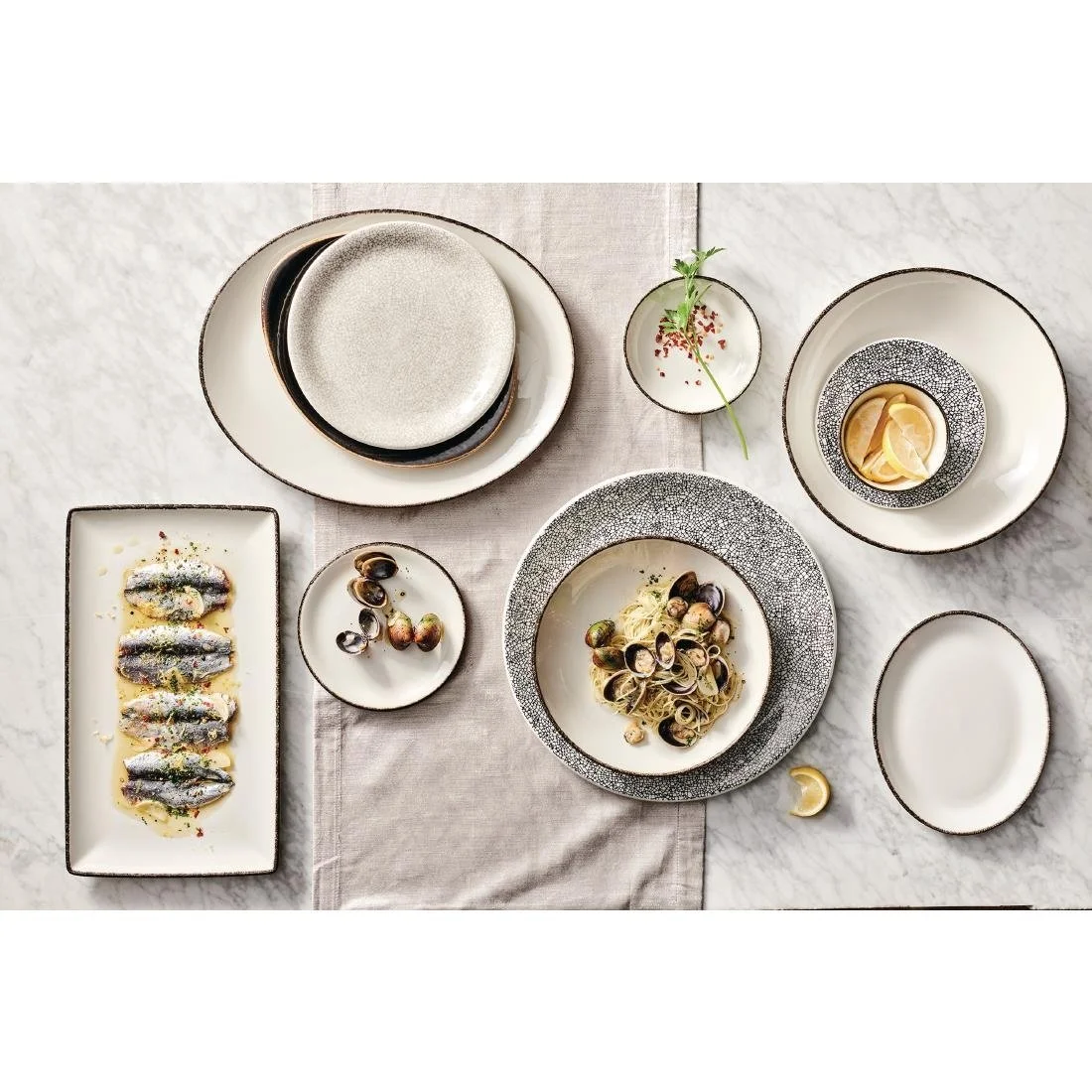 Steelite Charcoal Dapple Coupe Plates 300mm (12 Pack) - Image 3