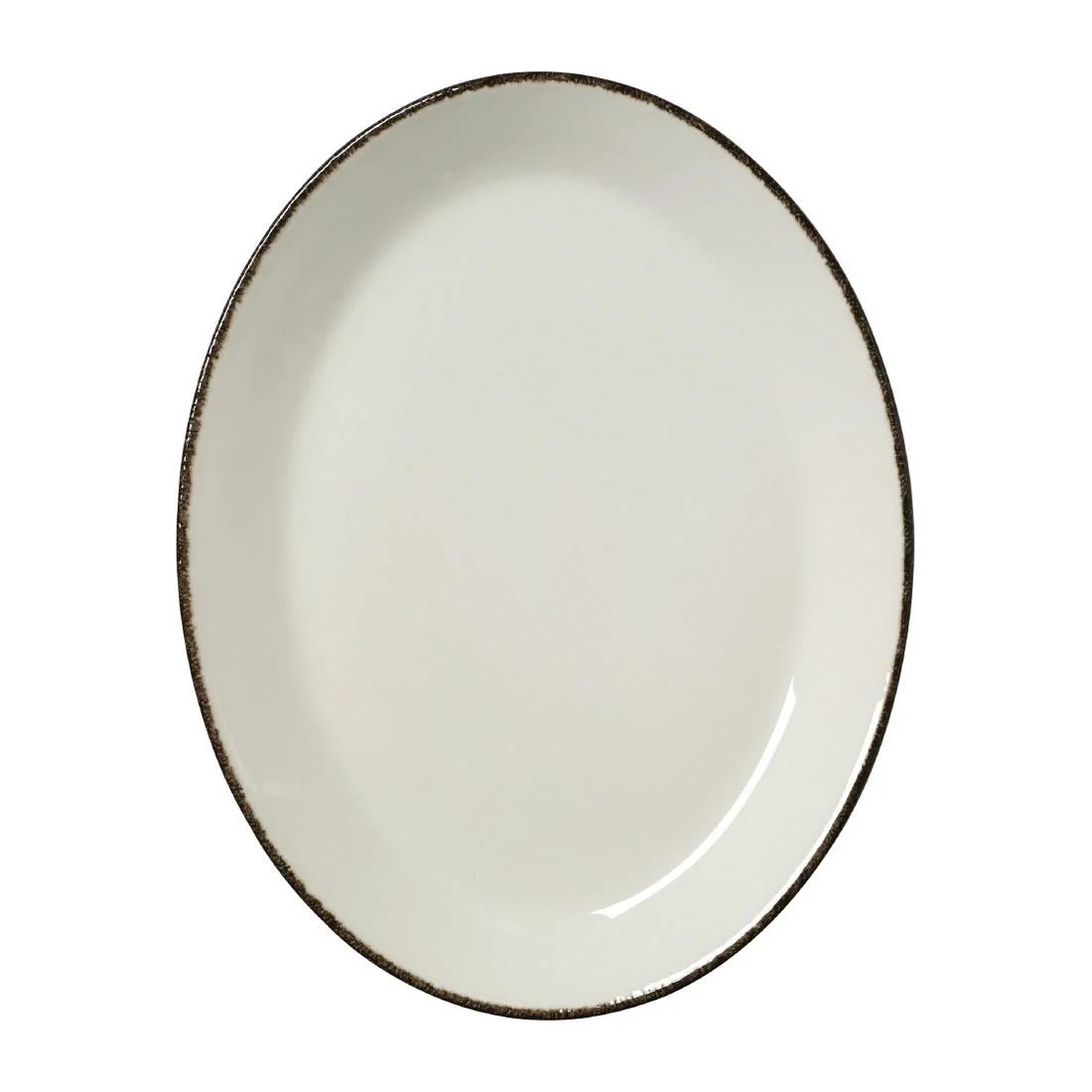Steelite Charcoal Dapple Oval Coupe Plates 280mm (12 Pack) - Image 1
