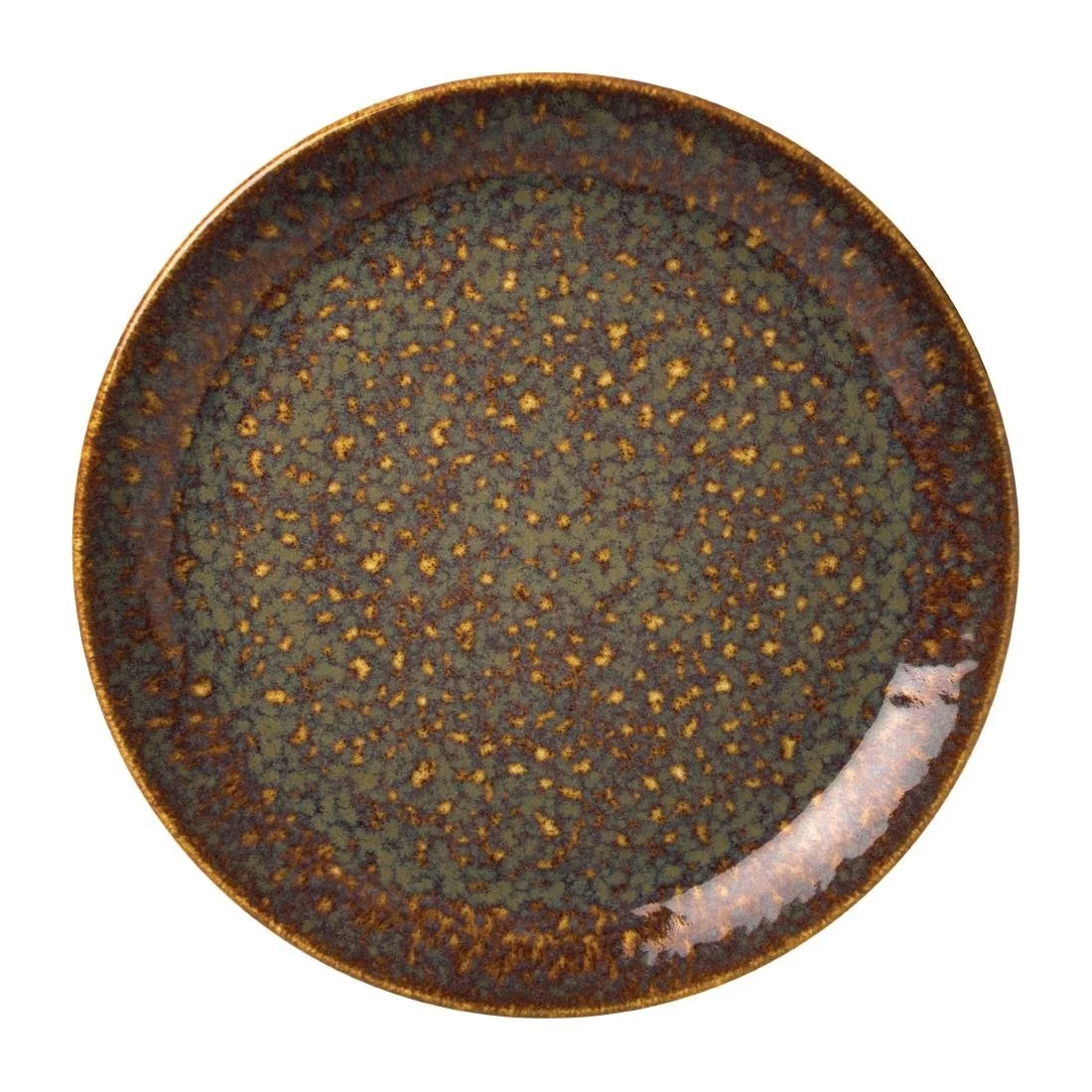 Steelite Vesuvius Coupe Plates Amber 230mm (12 Pack) - Image 1