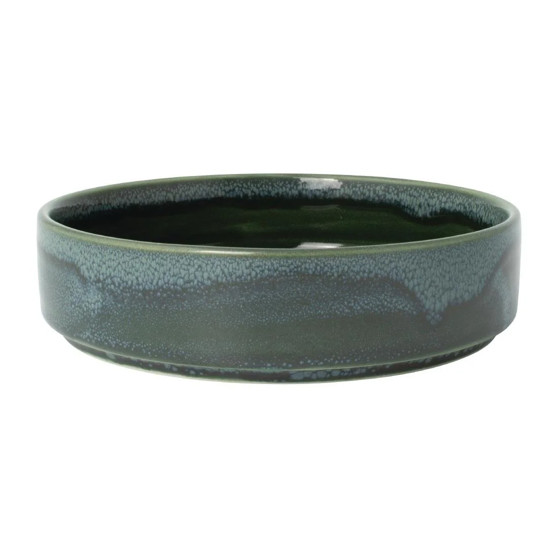 Steelite Aurora Vesuvius Burnt Emerald Round Stacking Trays 165mm (12 Pack) - Image 1