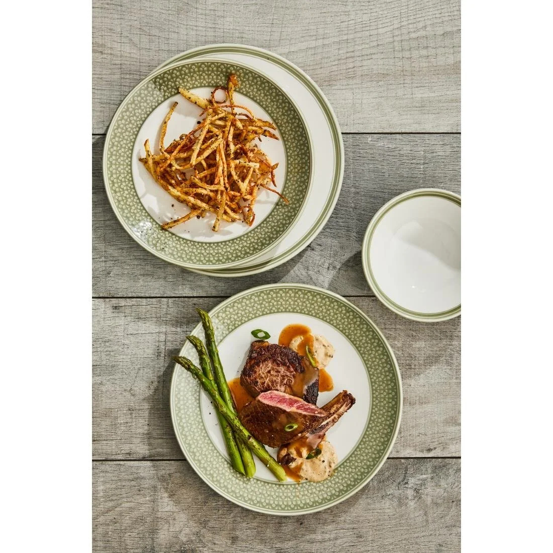 Steelite Bead Sage Coupe Bowls 252mm (12 Pack) - Image 2