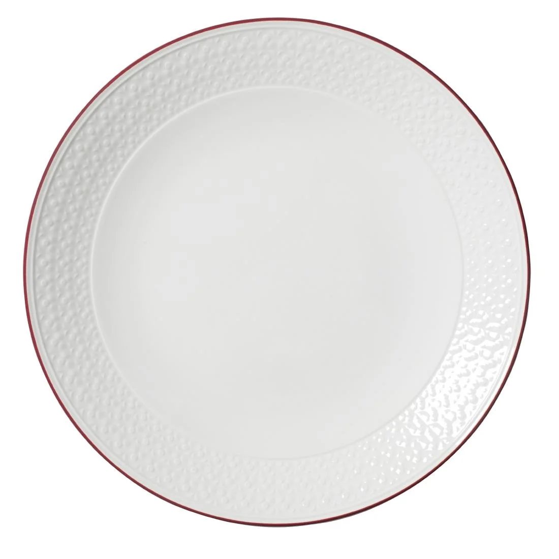 Steelite Bead Maroon Band Coupe Plates 285mm (6 Pack) - Image 1