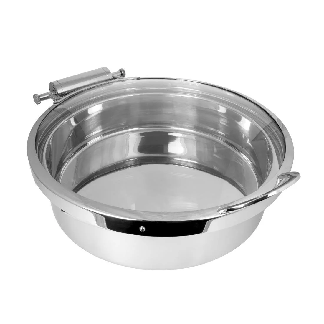 Steelite DWH Round Hinged Induction Chafer with Full Glass Lid 508mm - Image 1