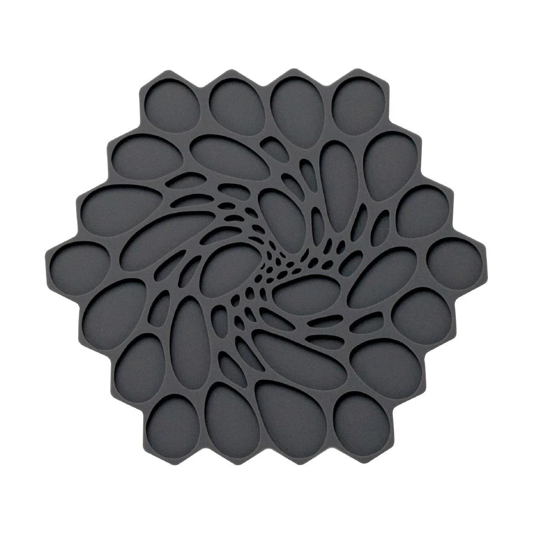 Steelite Modern Twist Trivet Graphite Hive 178mm (6 Pack) - Image 1