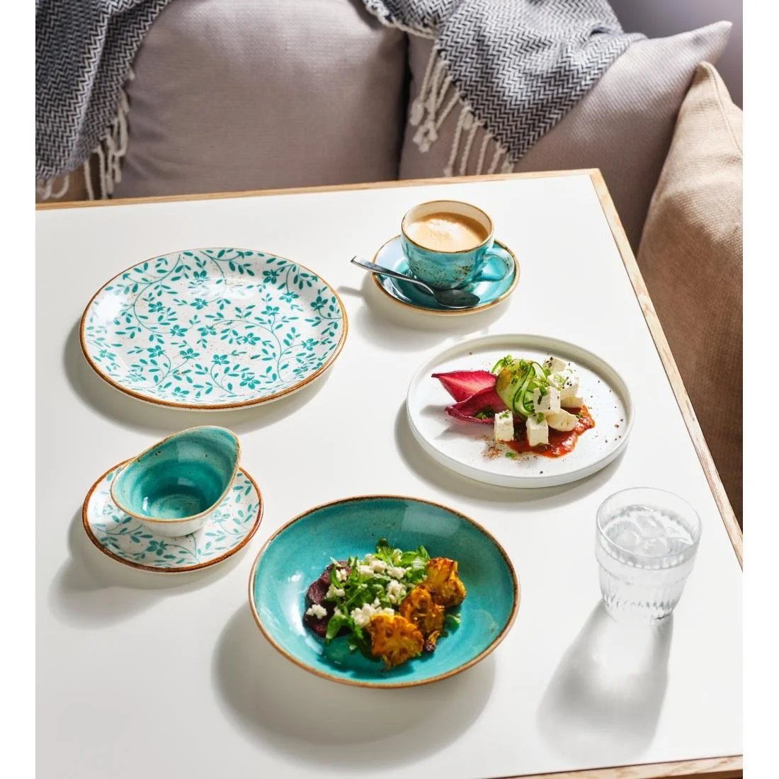 Steelite Performance Flora Coupe Plates Aqua 202mm (12 Pack) - Image 4