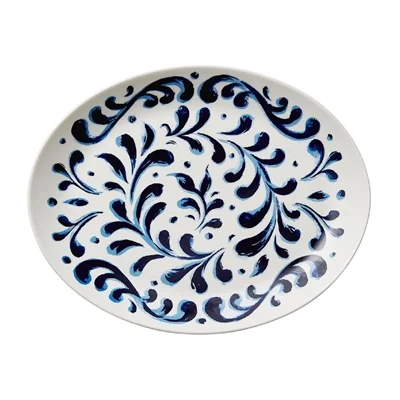 Steelite Messina Oval Coupe Plates Blue 305mm (12 Pack) - Image 1