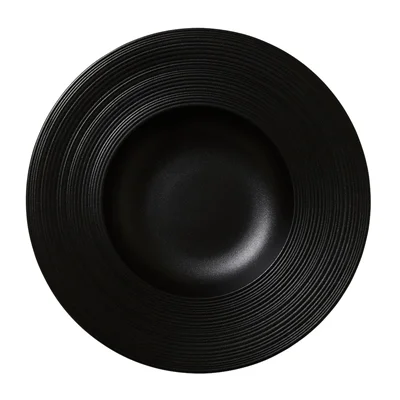 Steelite Concorde Rim Pasta Bowls Noir 285mm (12 Pack) - Image 1