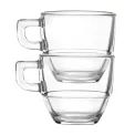 RCR Cristalleria Caffe Stackable Espresso Cups 80ml (12 Pack) - Image 1