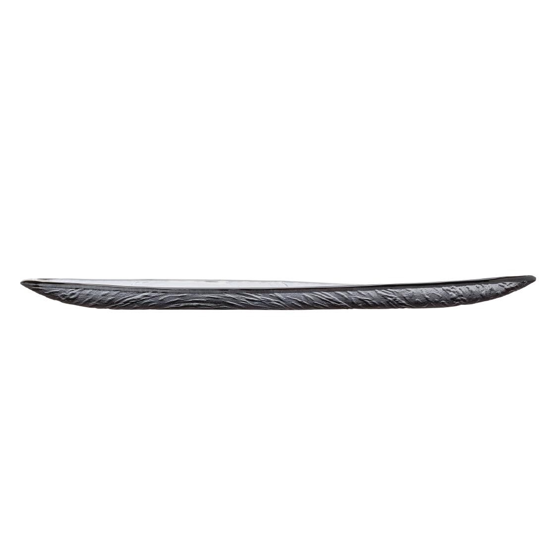Steelite Scape Smoked Glass Oval Platters 400mm