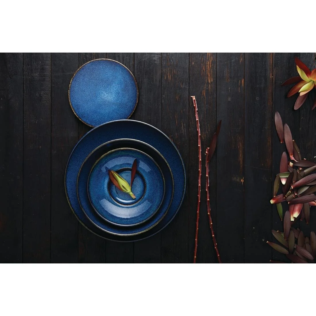 Rene Ozorio Wabi Sabi Coupe Bowls Indigo 260mm (6 Pack) - Image 2