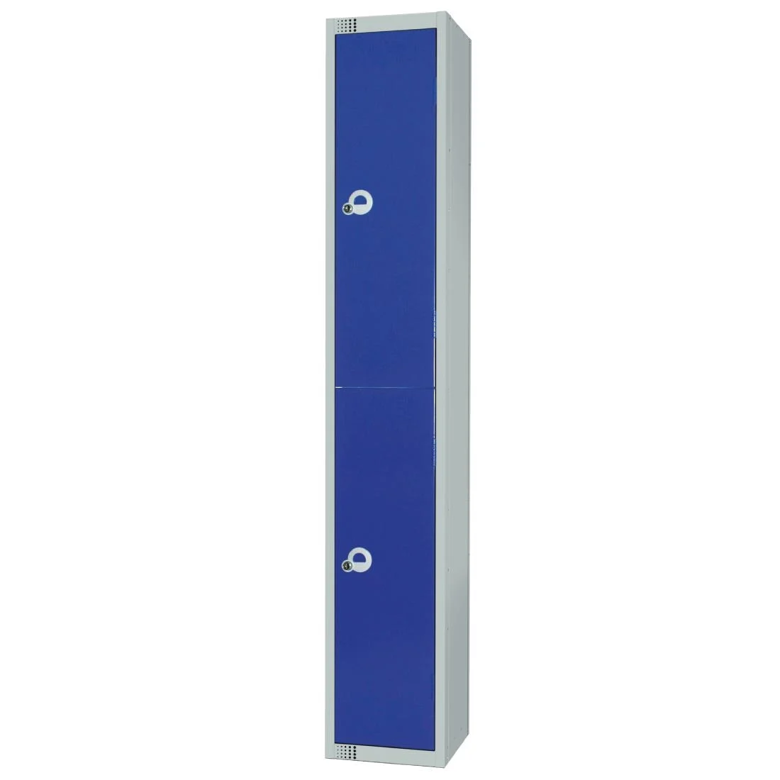 Elite Double Door Coin Return Locker Graphite Blue