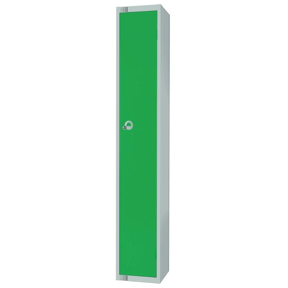 Elite Single Door Electronic Combination Locker with Sloping Top Green