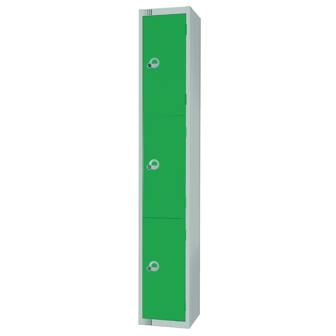 Elite Three Door Manual Combination Locker Locker Green