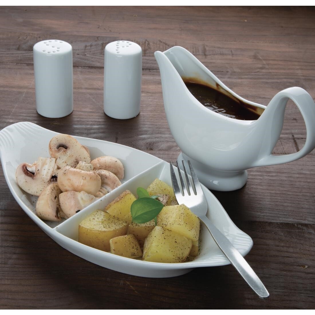 Olympia Divided Oval Eared Dishes 290x 160mm