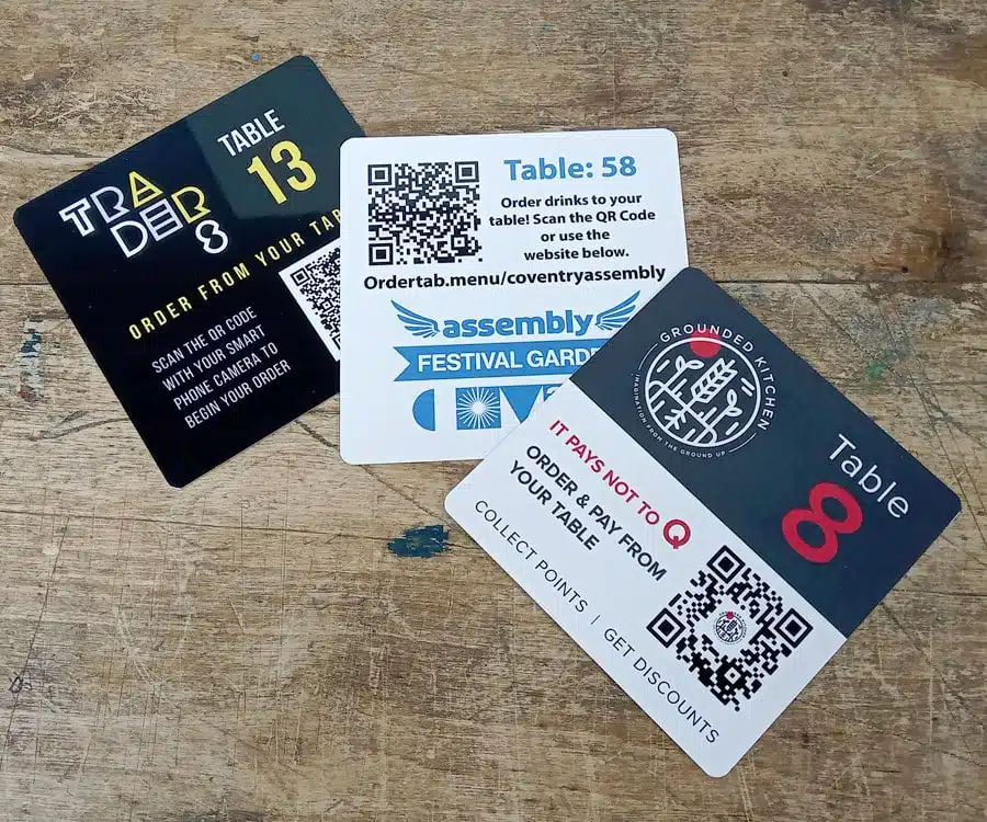QR Code Full Colour Table Number 100 x 100mm