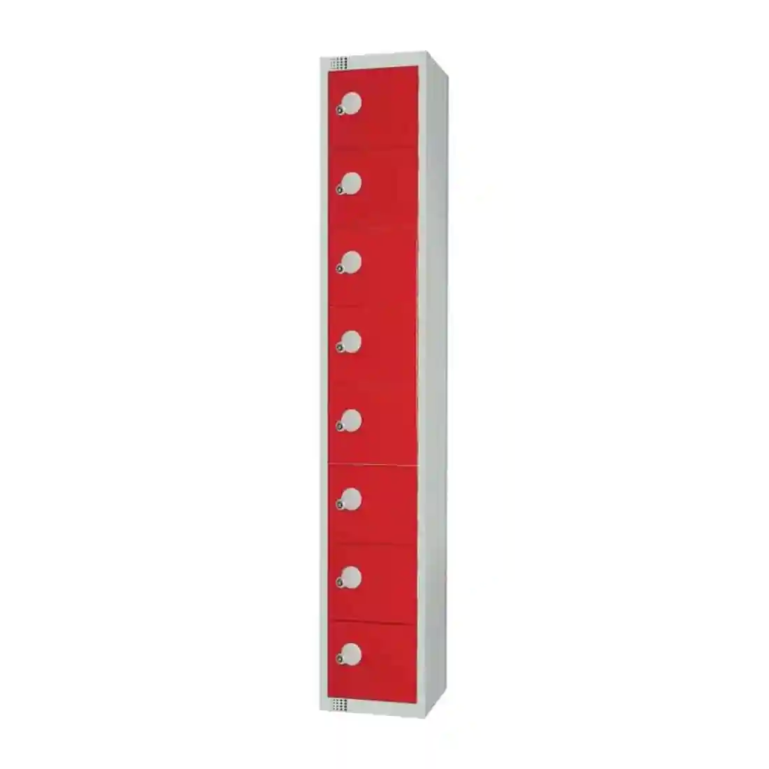 Elite Eight Door Padlock Locker Red
