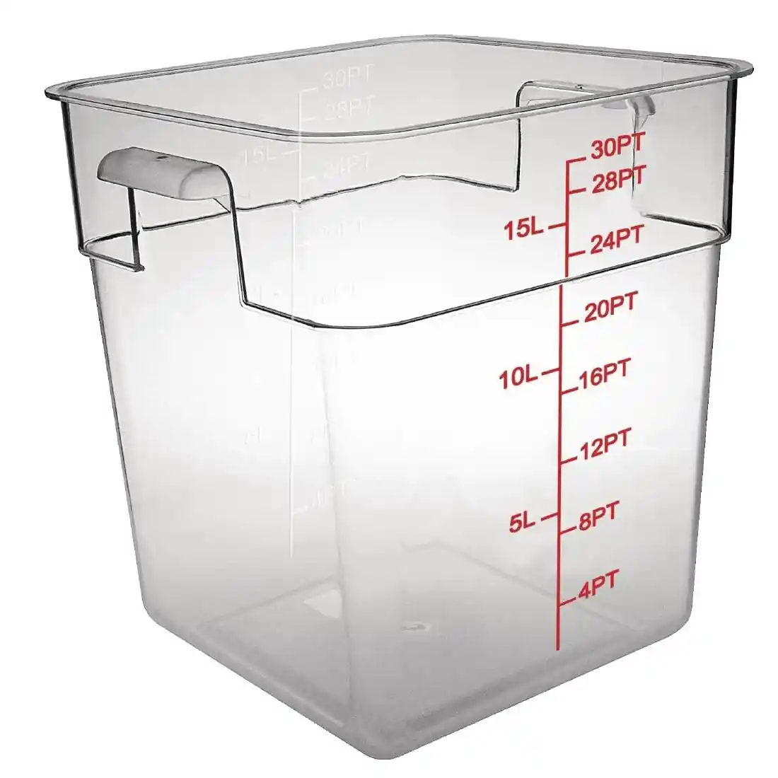 Vogue Polycarbonate Square Storage Container 15Ltr