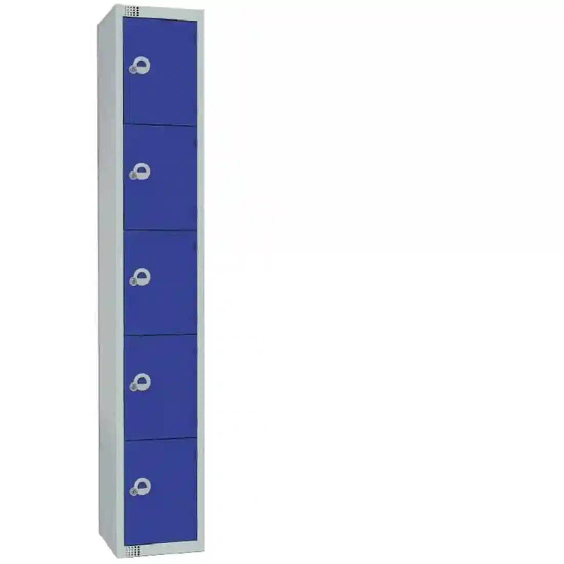 Elite Five Door Padlock Locker with Sloping Top Blue