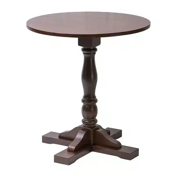 Oxford Dark Wood Pedestal Round Table