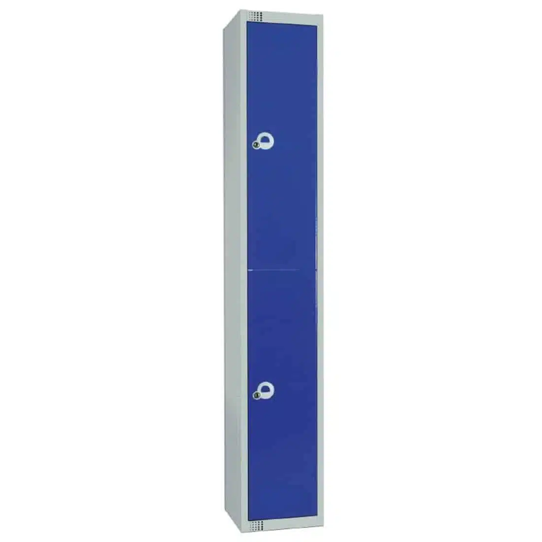Elite Double Door Electronic Combination Locker with Sloping Top Blue