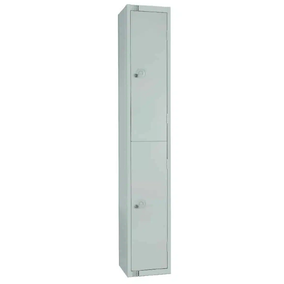 Elite Double Door Padlock Locker with Sloping Top Grey