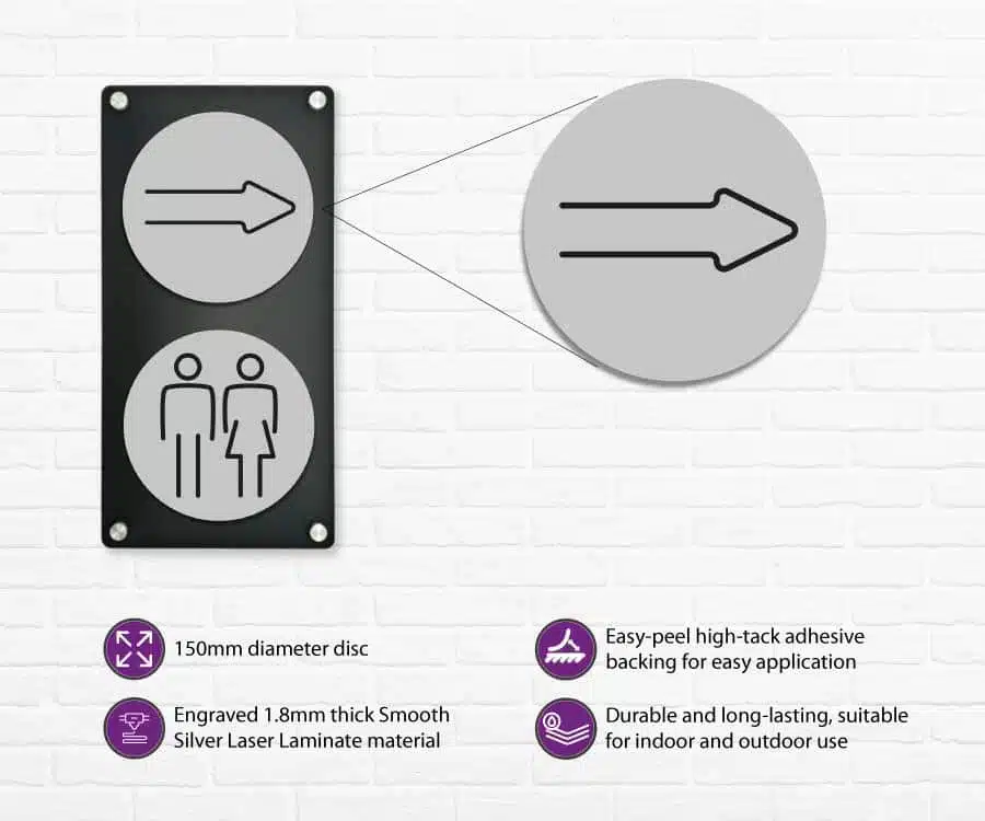 Arrow Door Symbol 150mm - Image 1