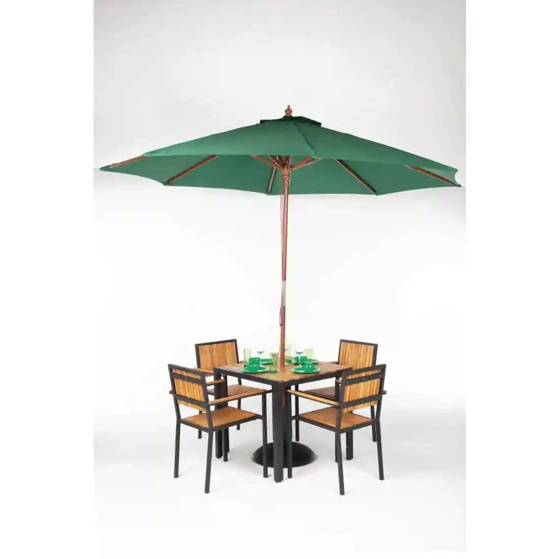 Bolero Round Parasol 3m Diameter Green - Image 8