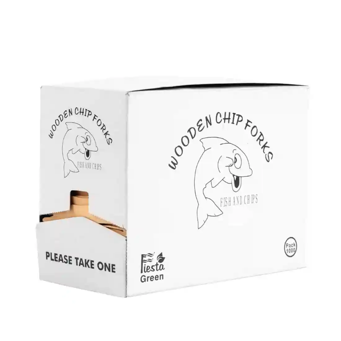 Fiesta Compostable Wooden Chip Forks (Pack of 1000) - Image 5