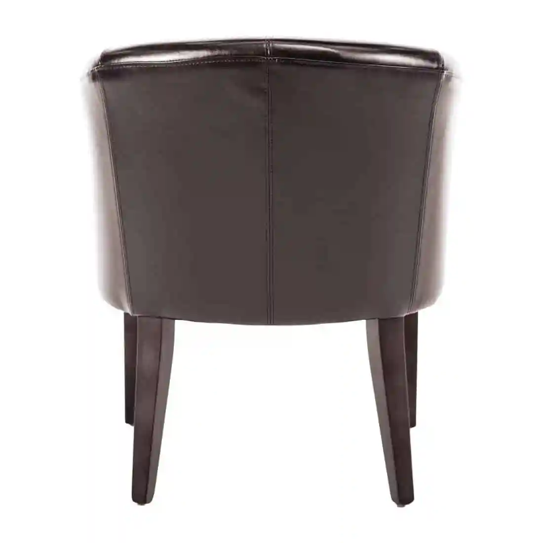 Bolero PU Leather Tub Armchair Dark Brown (Single) - Image 2