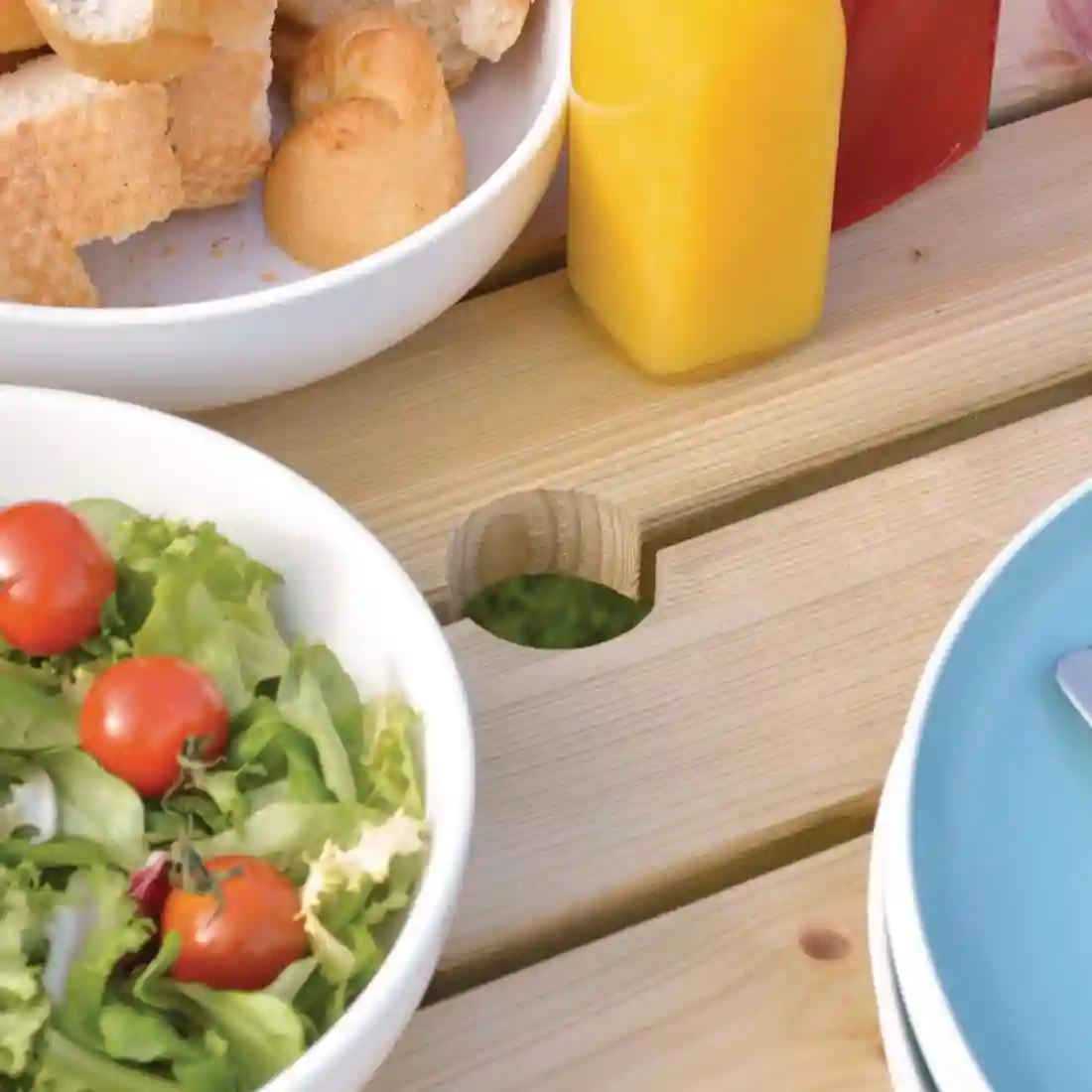 Rowlinson Square Wooden Picnic Table 6.5ft - Image 5