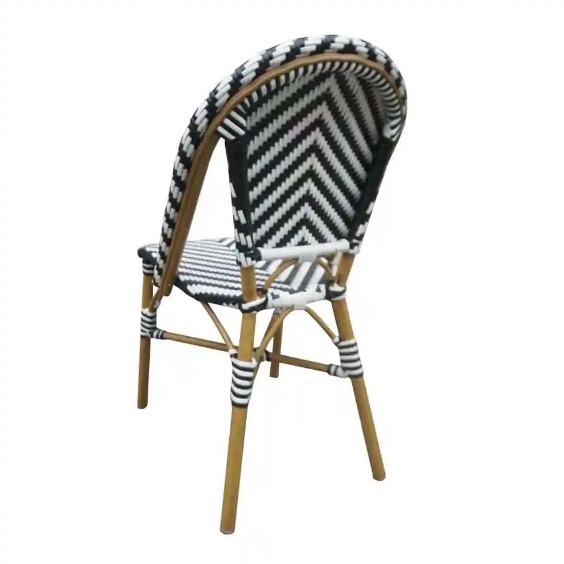Bolero Parisian Style Rattan Side Chair Black (Pack of 2) - Image 3