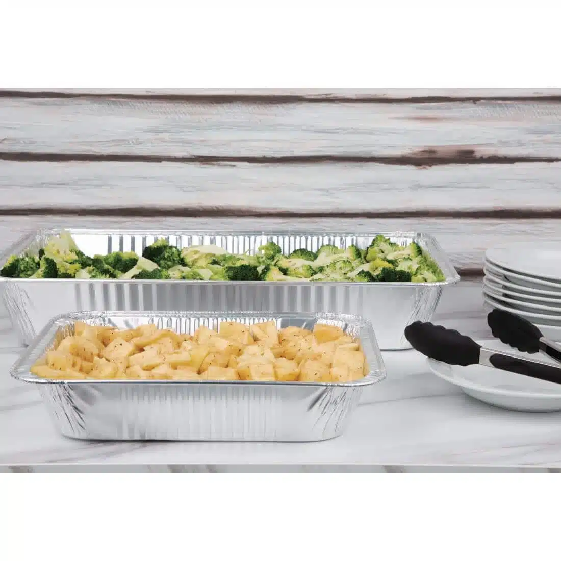 Fiesta Recyclable Foil 1/2 Gastronorm Containers (Pack of 5) - Image 4
