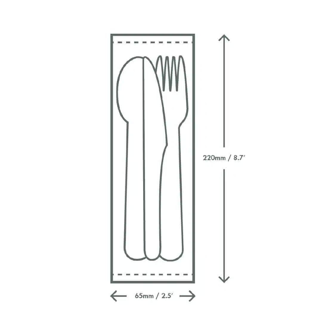 Vegware Compostable Paper Cutlery Kit 4in1 (Case of 250) - Image 3