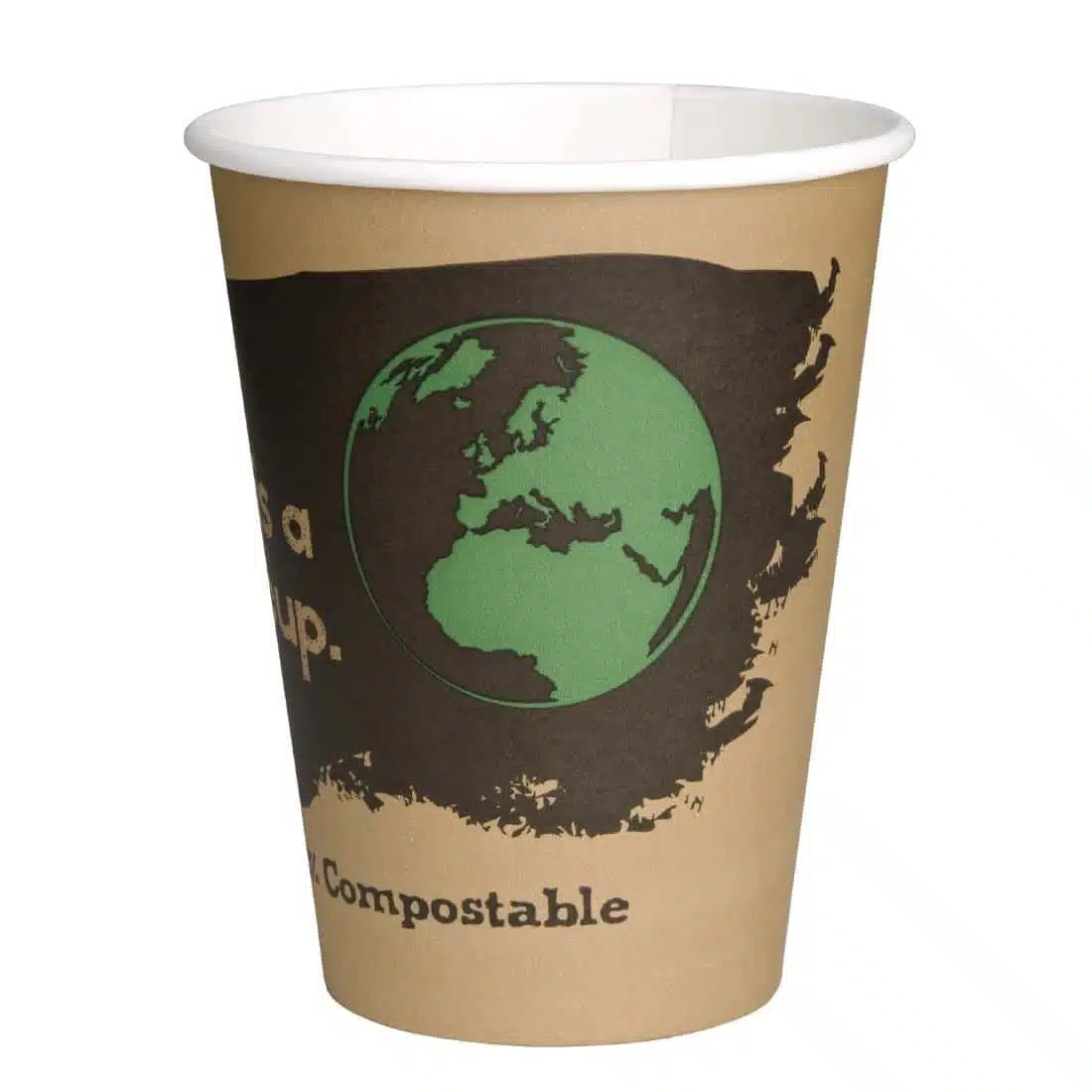 Fiesta Compostable Coffee Cups Single Wall 12oz (Pack of 50) - Image 3