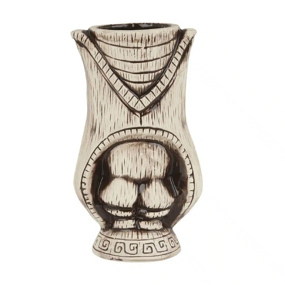 Beaumont Ceramic Kane Tiki Mug Coffee Brown 400ml - Image 1