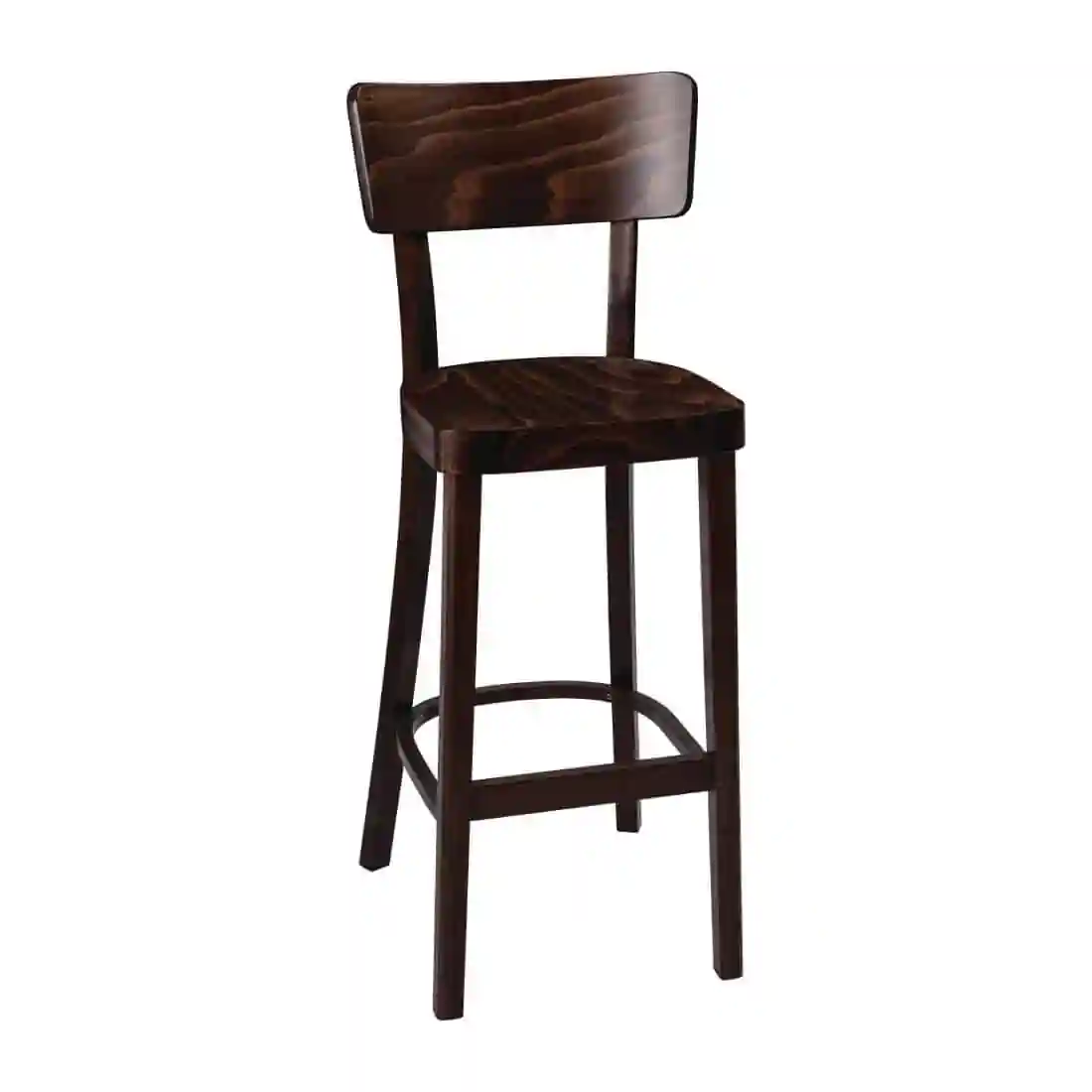 Fameg Plain Highstool Walnut Finish - Image 1