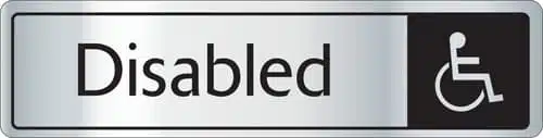 Disabled Toilet Sign - Metal Door Signs