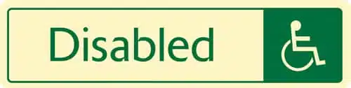 Disabled Toilet Sign - Metal Door Signs