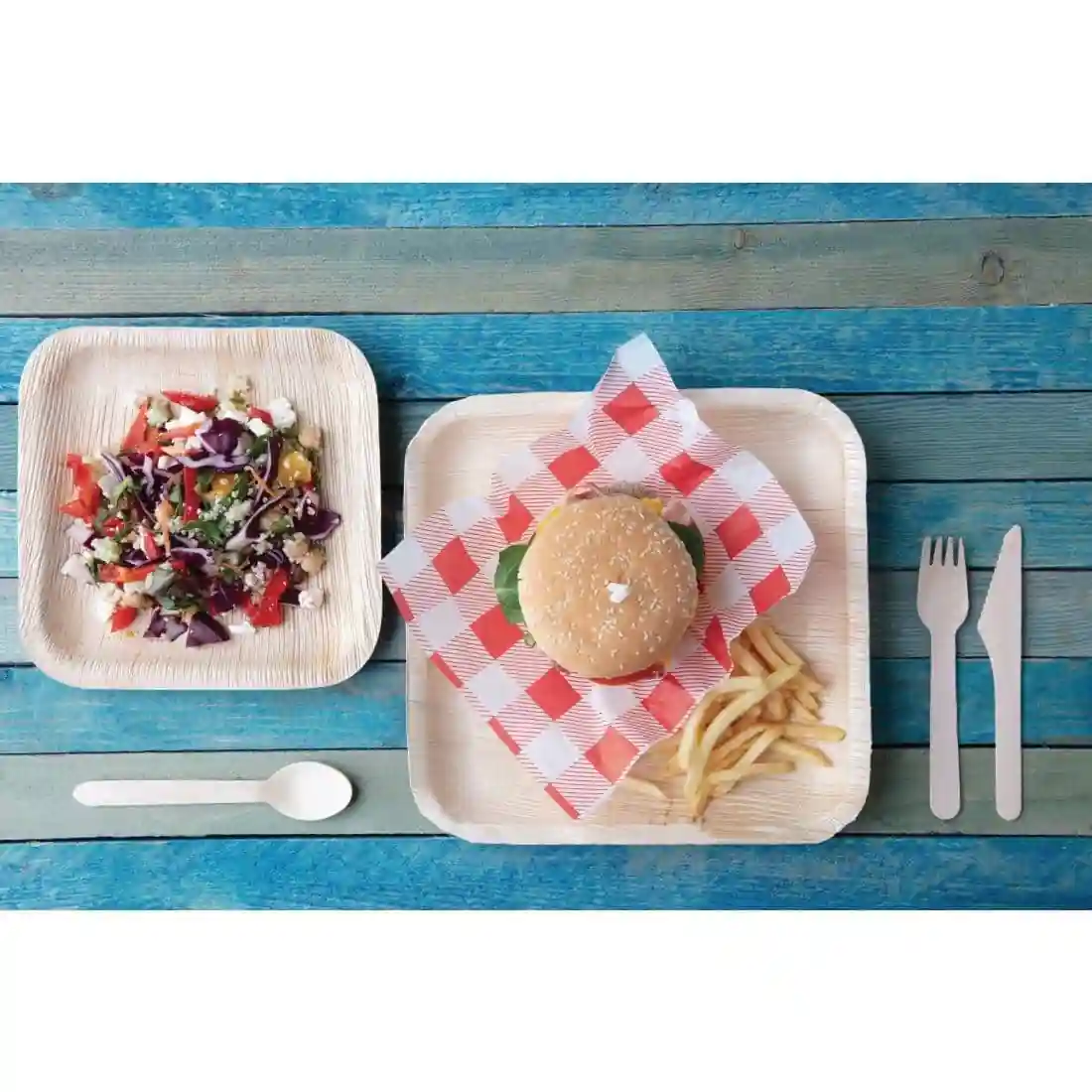 Fiesta Compostable Palm Leaf Plates Square 200mm (Pack of 100) - Image 9