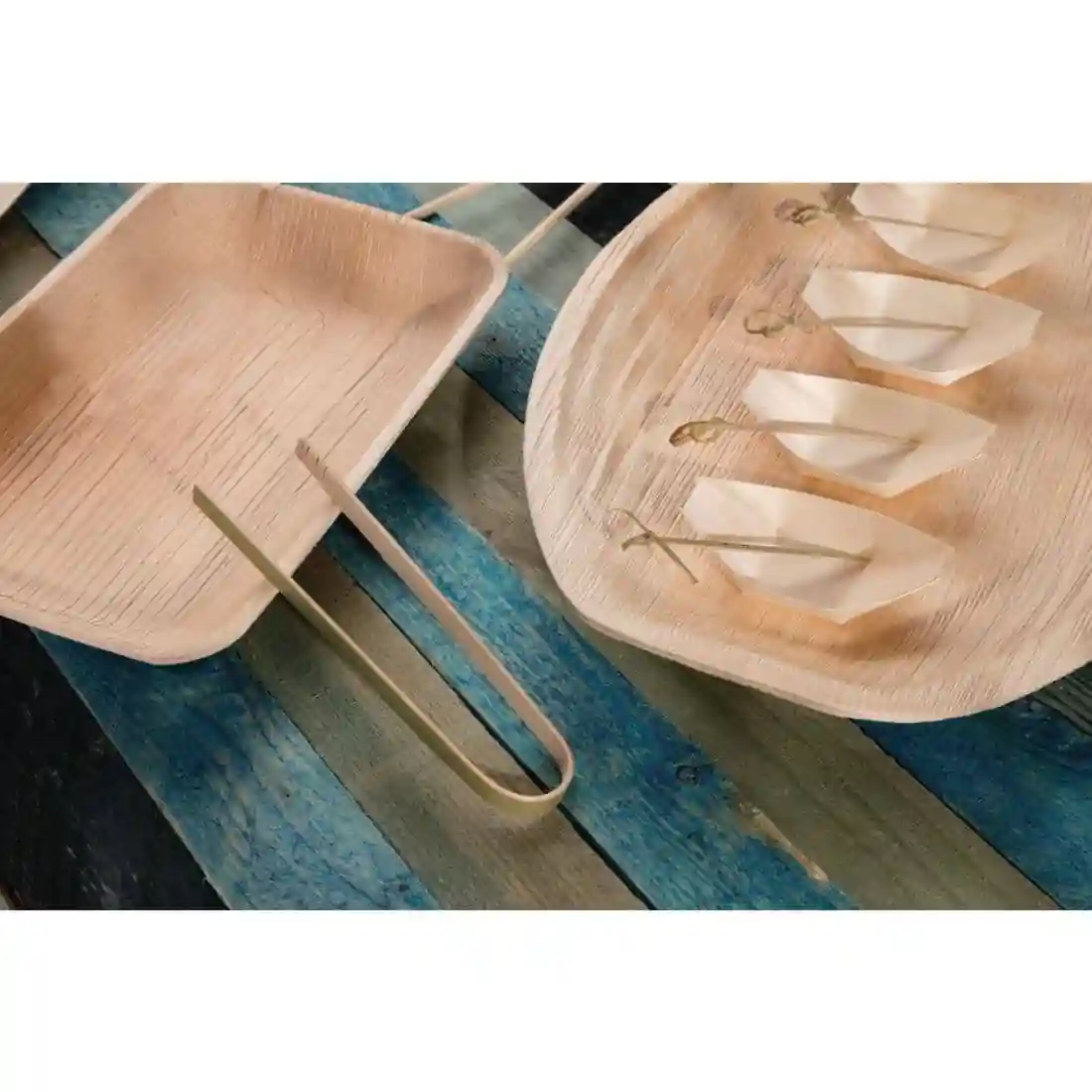 Fiesta Compostable Mini Bamboo Tongs (Pack of 50) - Image 6