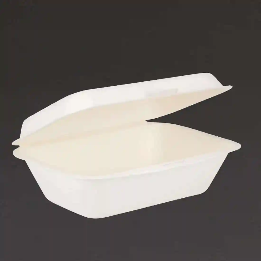 Fiesta Compostable Bagasse Hinged Food Containers 182mm - Image 1