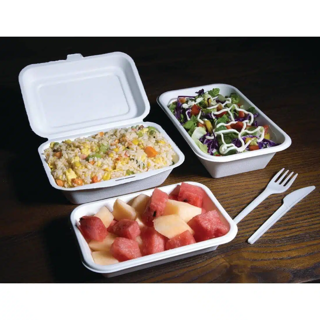 Fiesta Compostable Bagasse Food Trays 16oz (Pack of 50) - Image 4