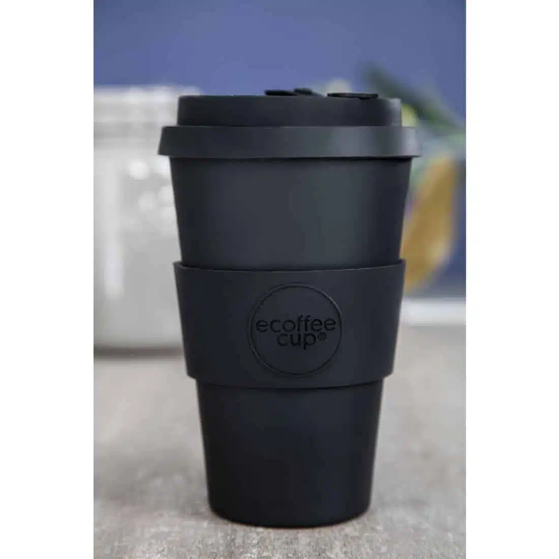 ecoffee Cup Reusable Coffee Cup Kerr & Napier Black 14oz - Image 1