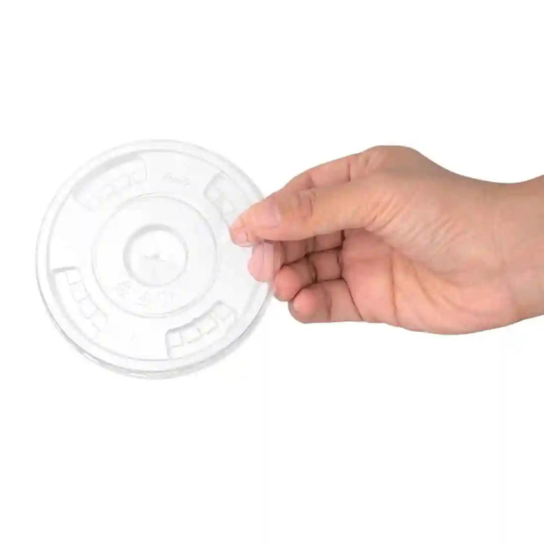 Fiesta Compostable PLA Cold Cup Flat Lids 12oz / 16oz / 20oz (Pack of 1000) - Image 4