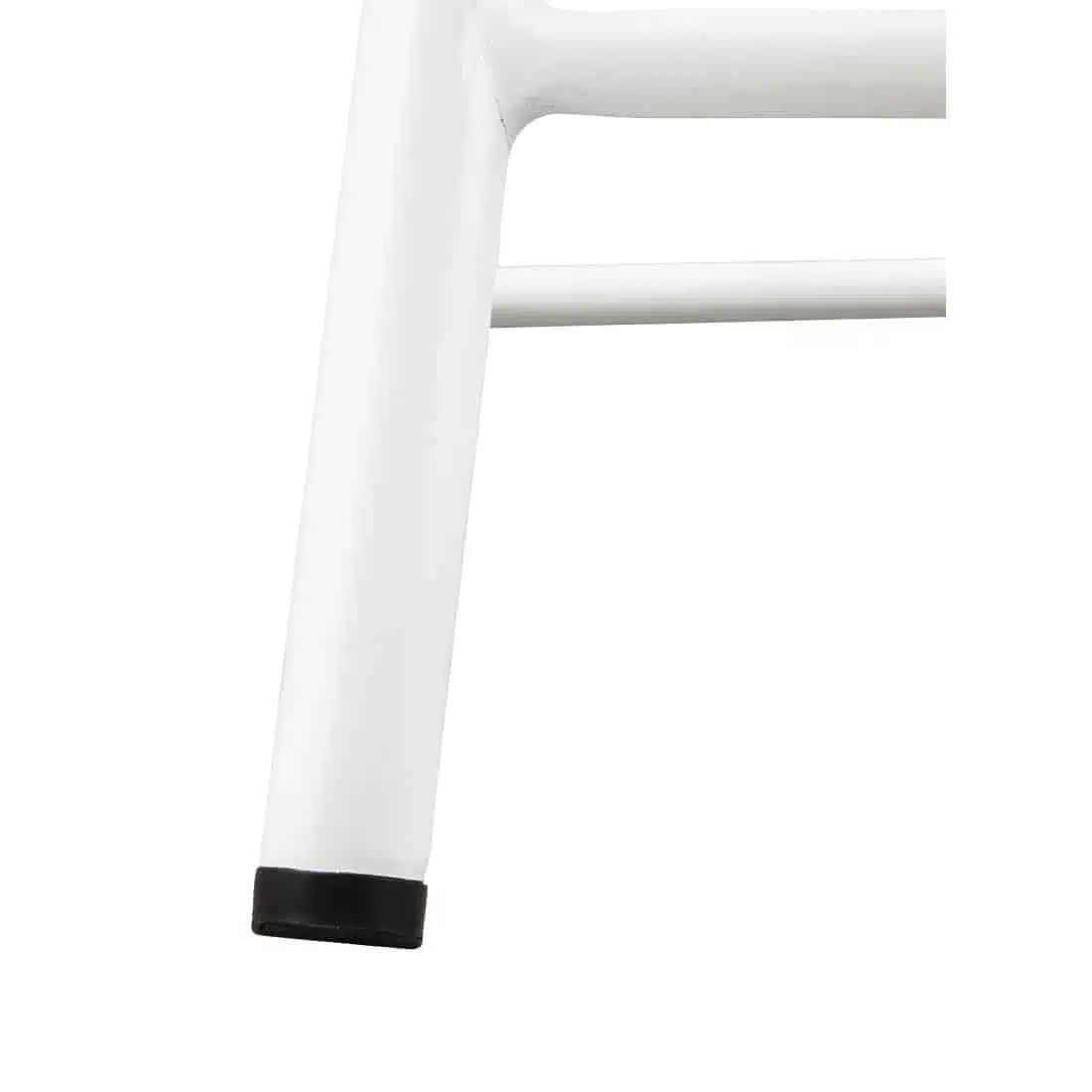 Bolero Cantina Low Stools with Wooden Seat Pad White (Pack of 4) - Image 3